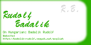 rudolf badalik business card